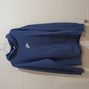 Blue Nike Hoodie with Center Logo